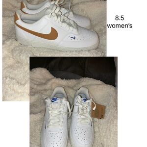 Nike White and Brown Athletic Shoes